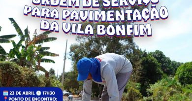 SAJ: Prefeitura realizará assinatura da ordem de serviço para pavimentação da Vila Bonfim